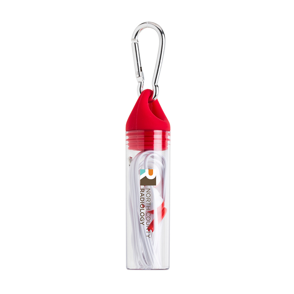 2-in-1 Earbuds with Case and Carabiner 2