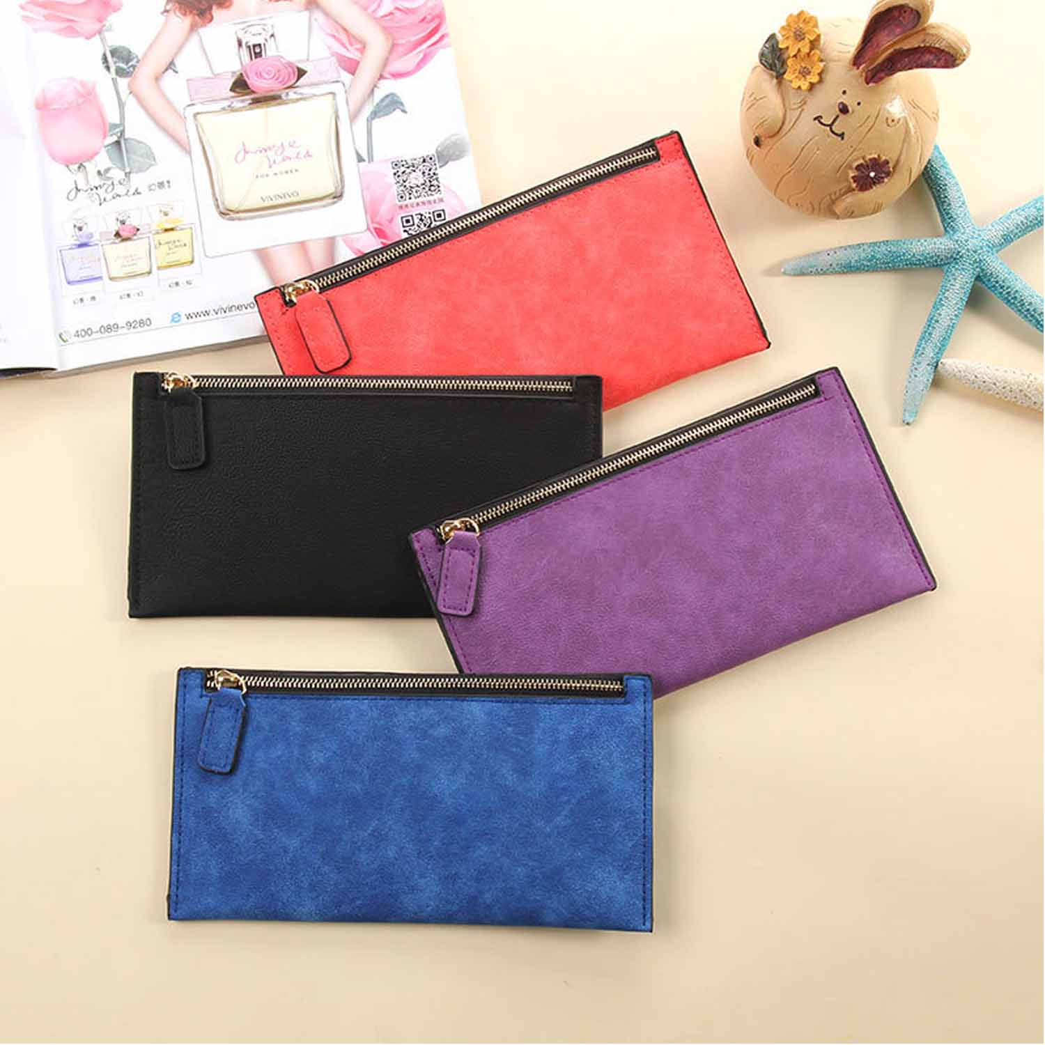Thin zippered wallet Clutch 1