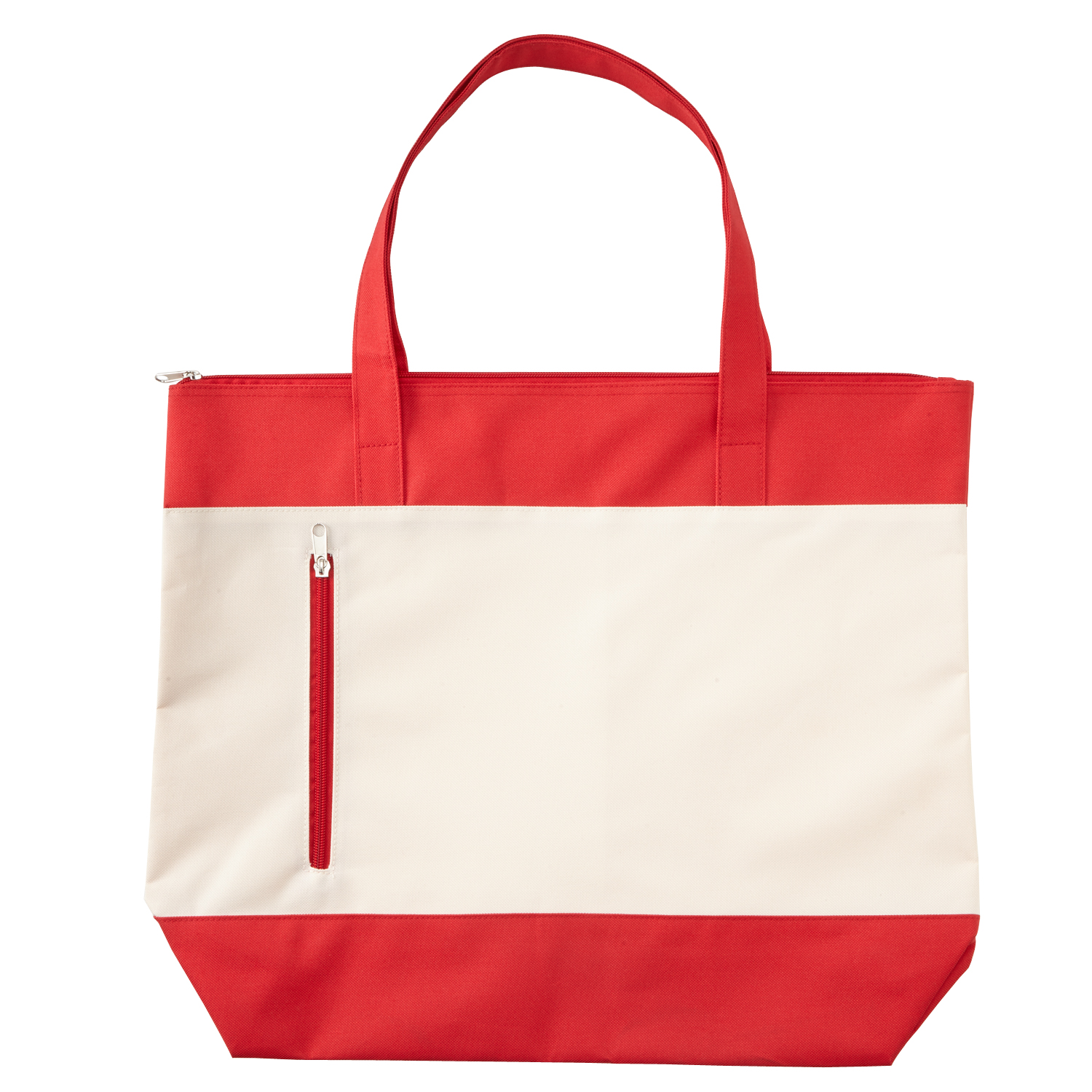 Polyester Zipper Beach Tote Bag, custom tote bag with logo imprint 3