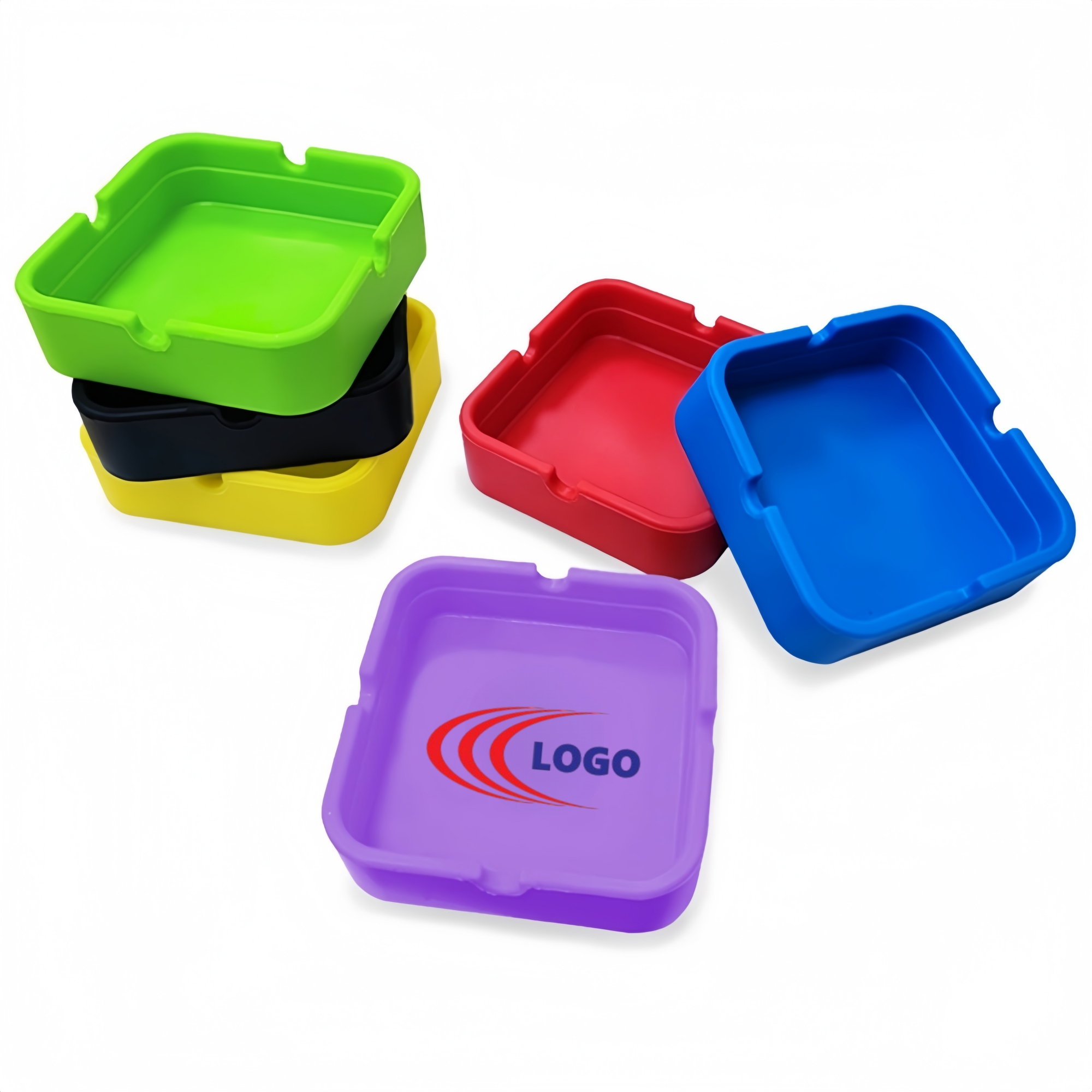 MOQ 50 PCS Round Silicone Ashtray 3