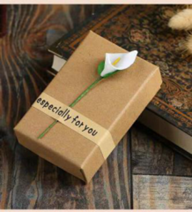 Manufacturer retro kraft paper jewelry box 1