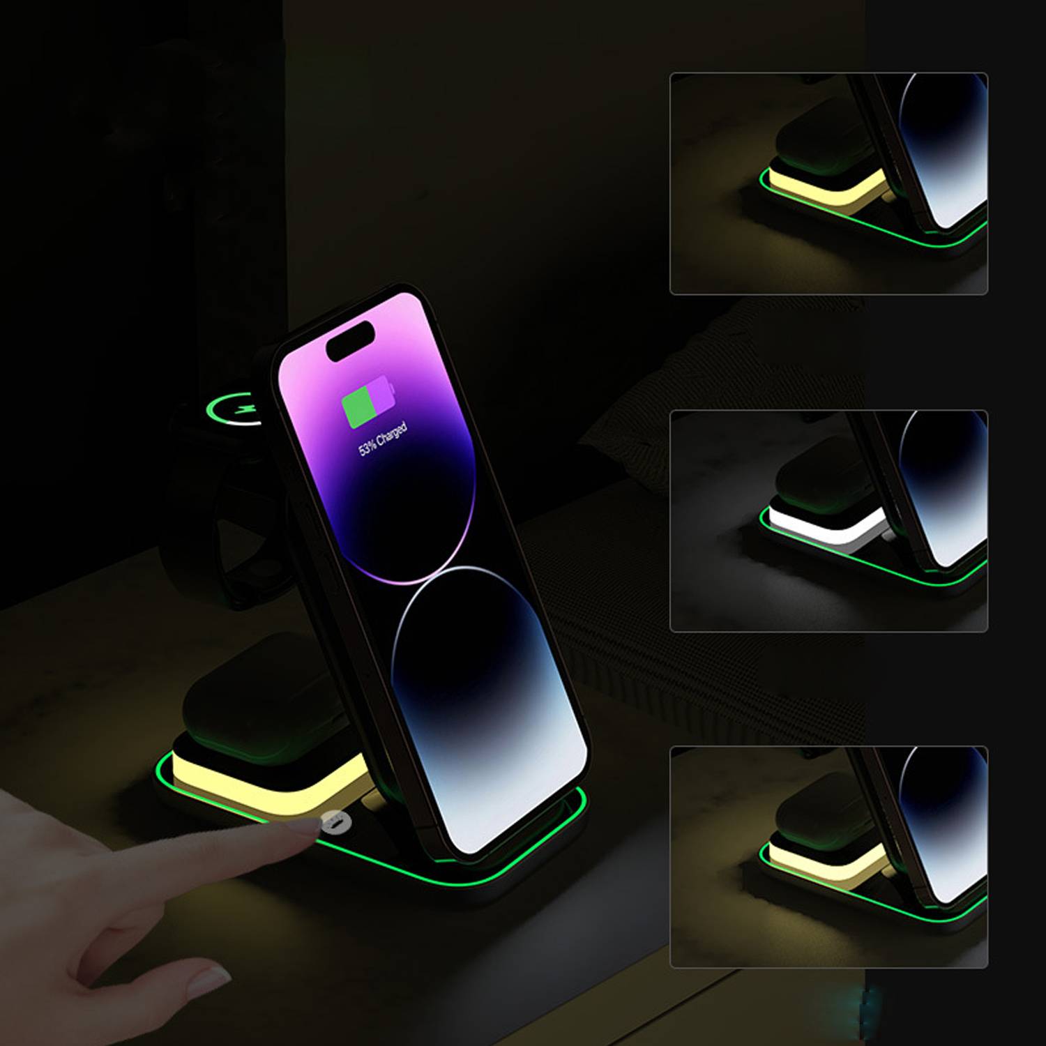 4-in-1 Desktop Stand Magnetic Wireless Charger 3