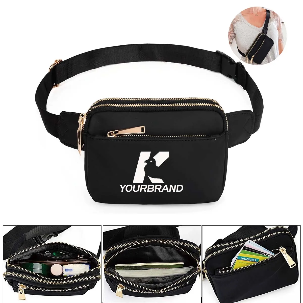 Stock High Quality Durable Fashion Unisex Crossbody Belt Bag 2
