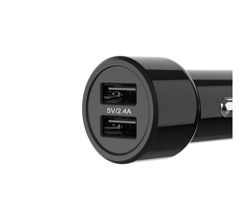 Dual Port USB Car Charger, 12W 3