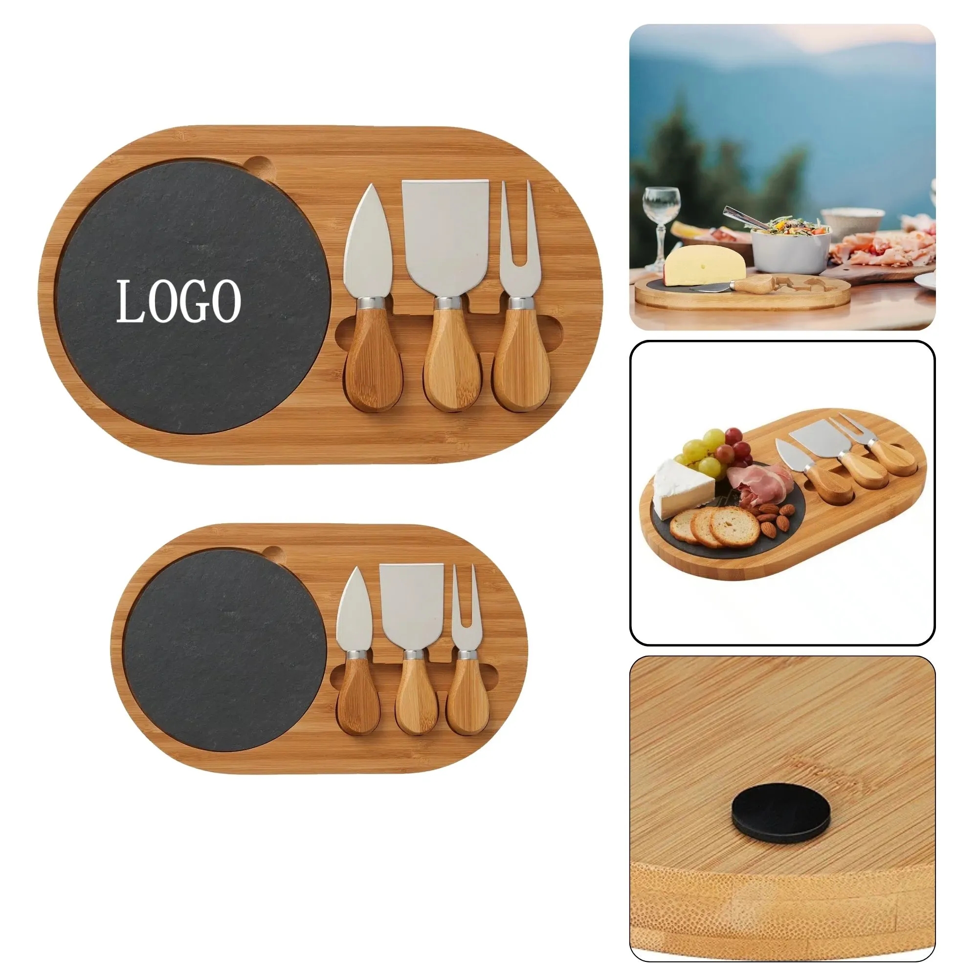 Portable Bamboo Cutting Board Set 4