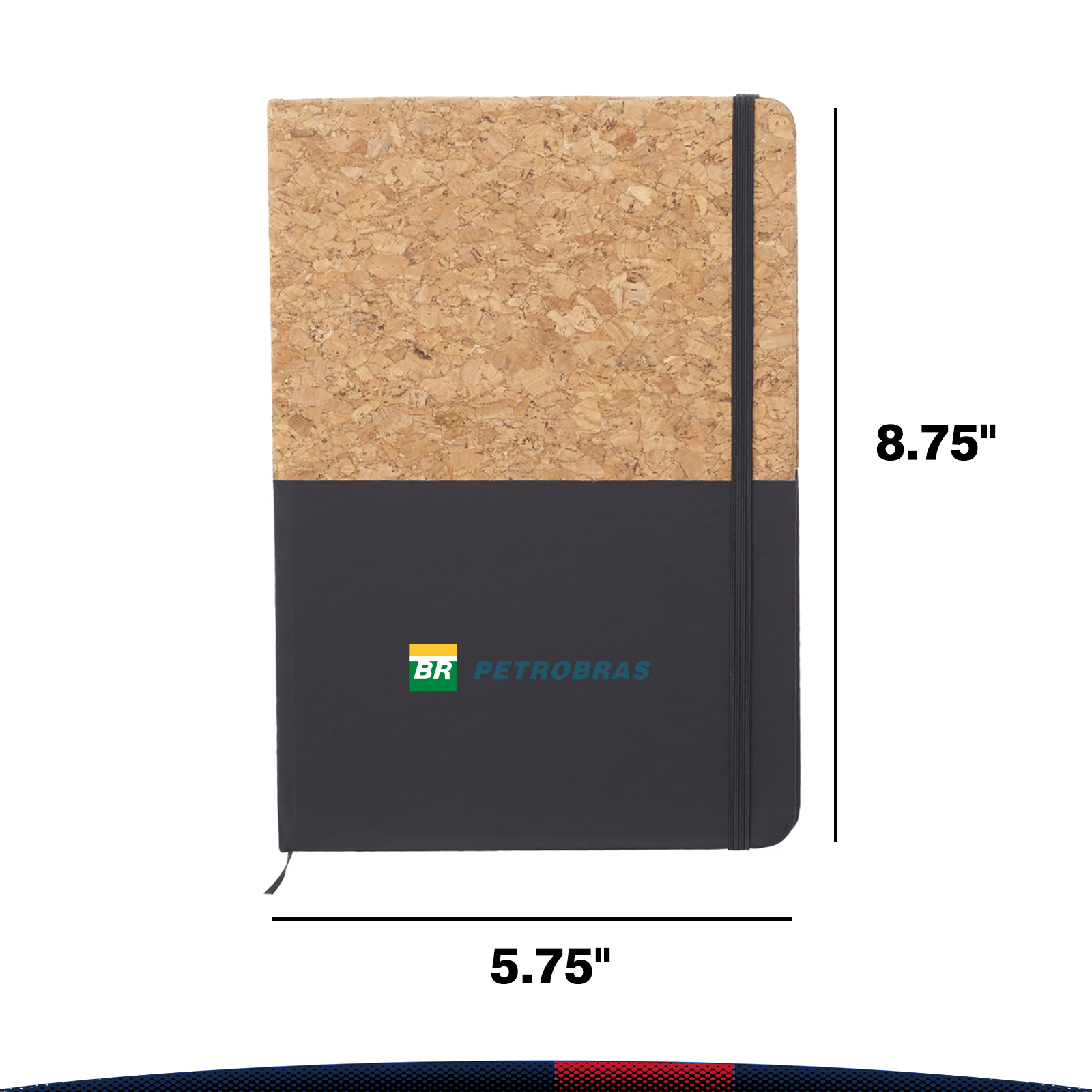 Two Tone Hard Cover Cork Bound Notebook 5