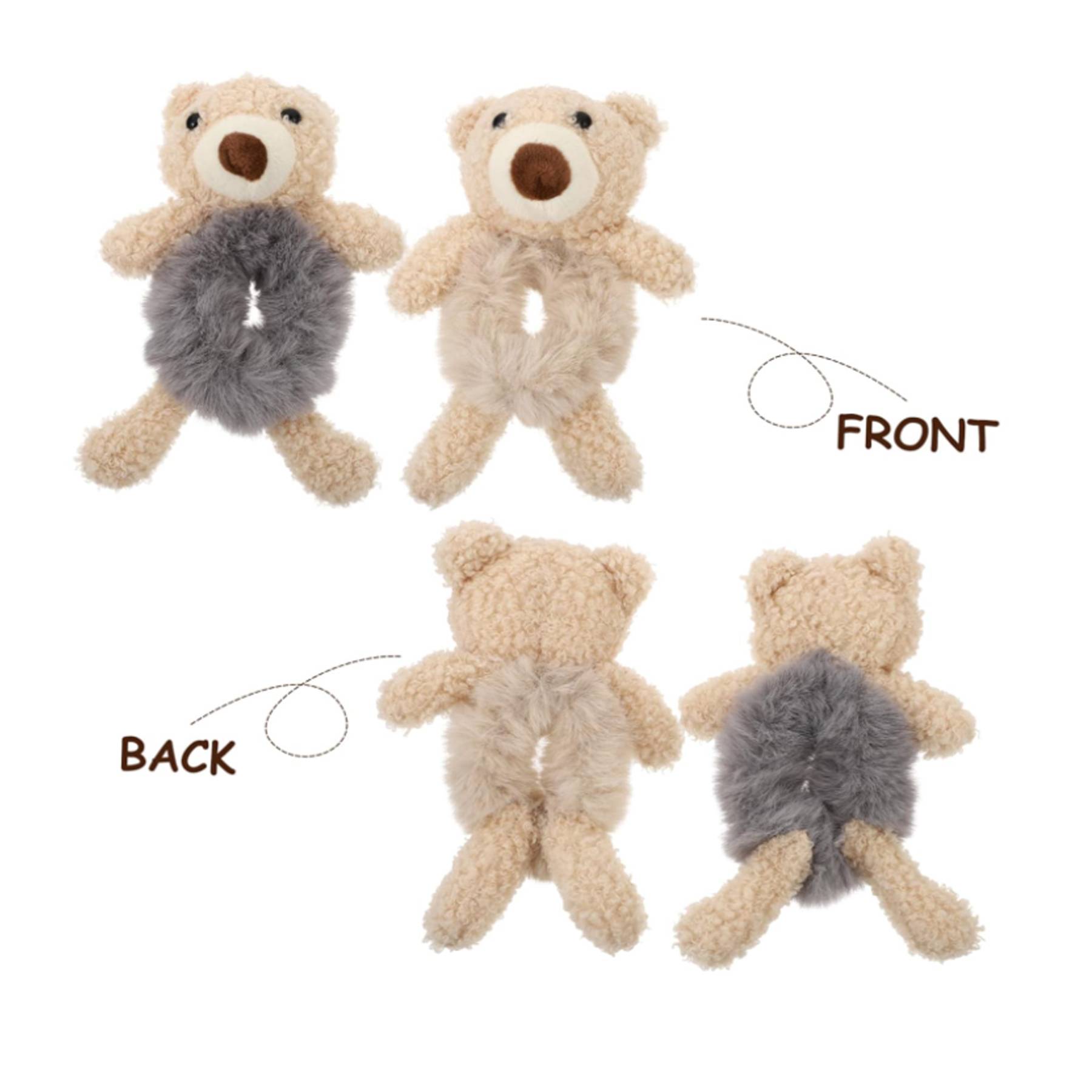 Bear Head Spiral Hair Ropes 8