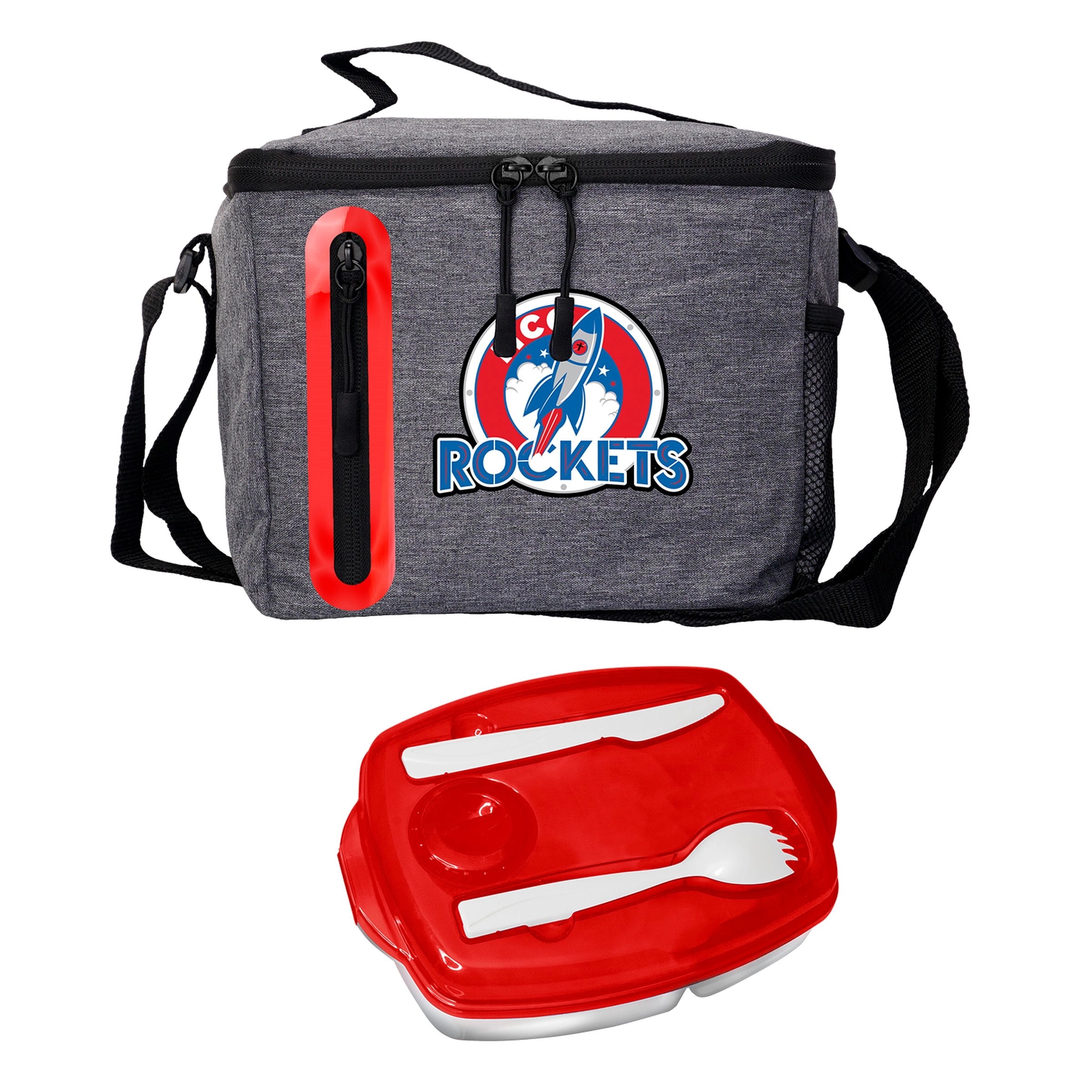 Locking Lid Oval Cooler Lunch Set 4