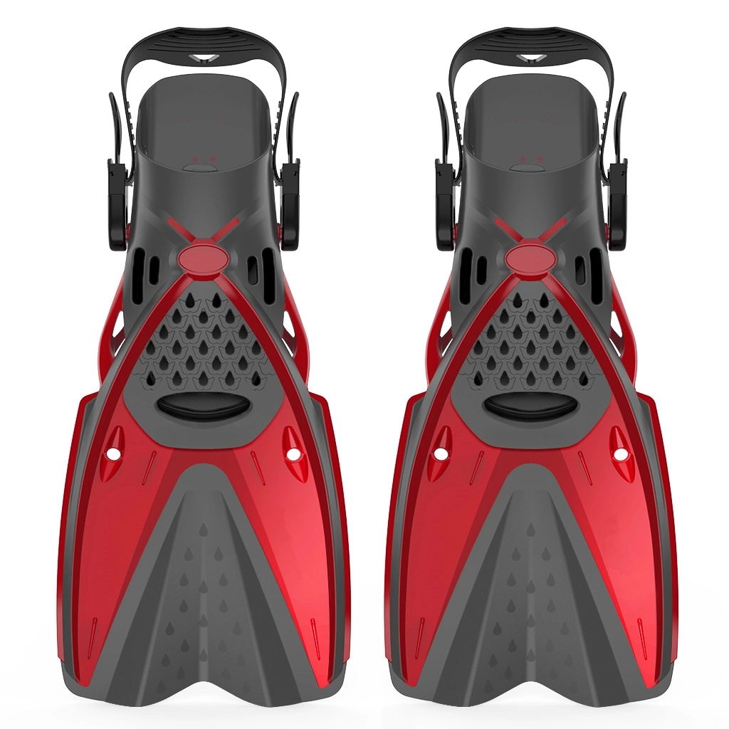 Adjustable Buckles Open Heel Snorkel Fins 2