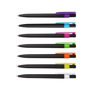 Black Barrel Click Ballpoint Pen 2