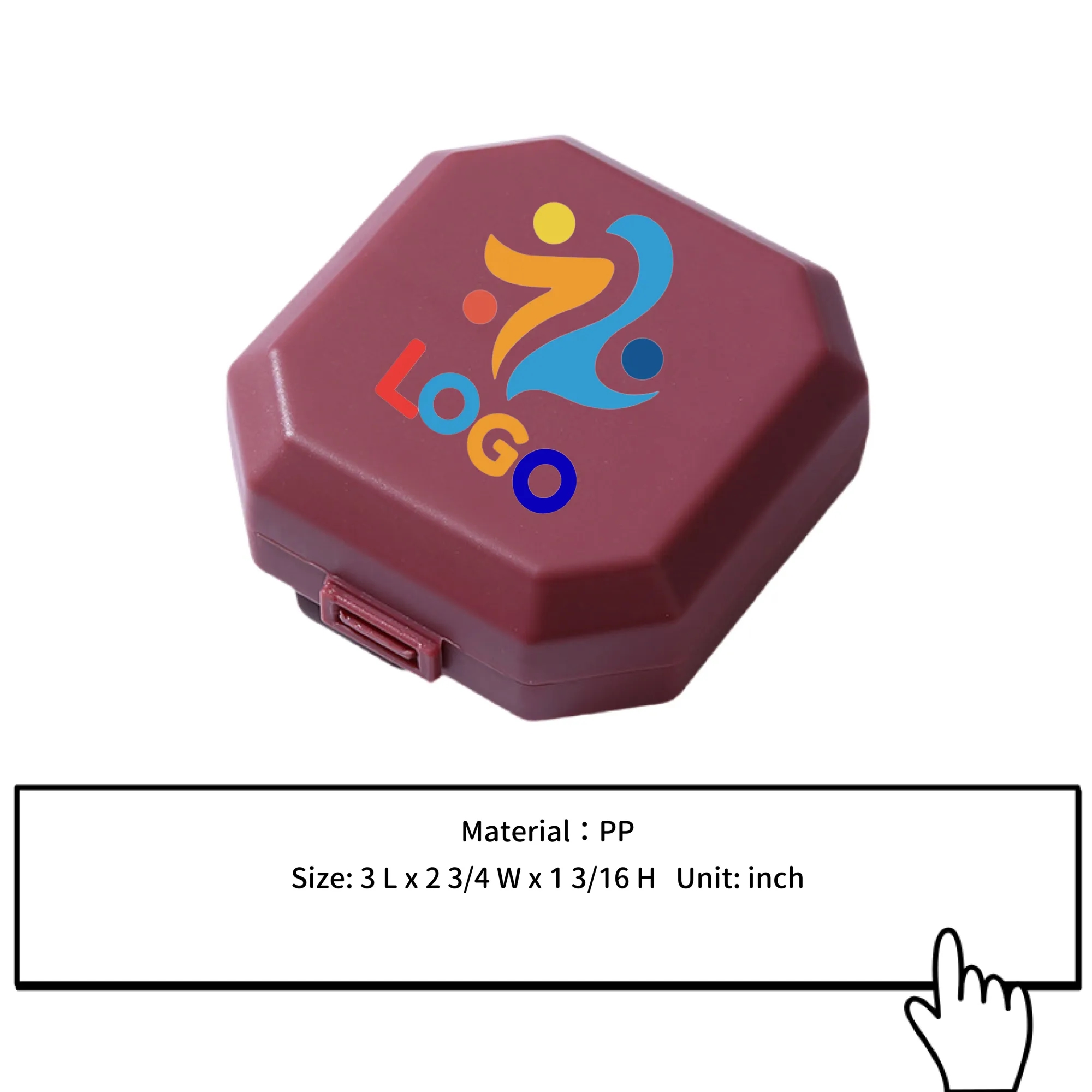 6 Compartment Foldable Portable Pill Box MOQ50 1