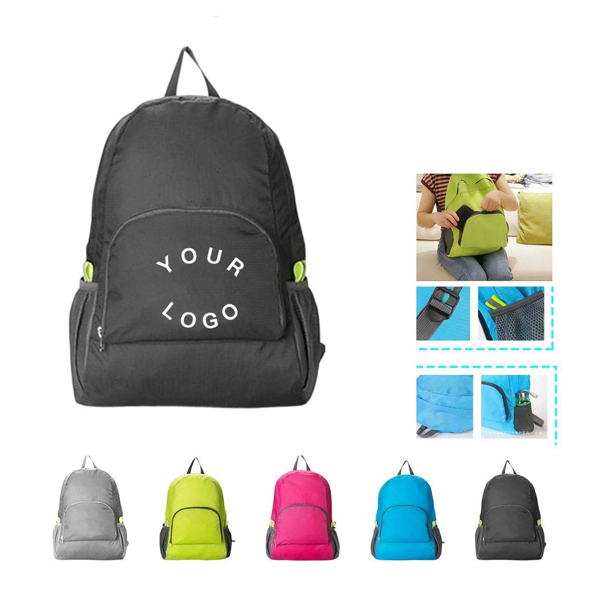Compact Nylon Hiking Backpack with Foldable Design 2