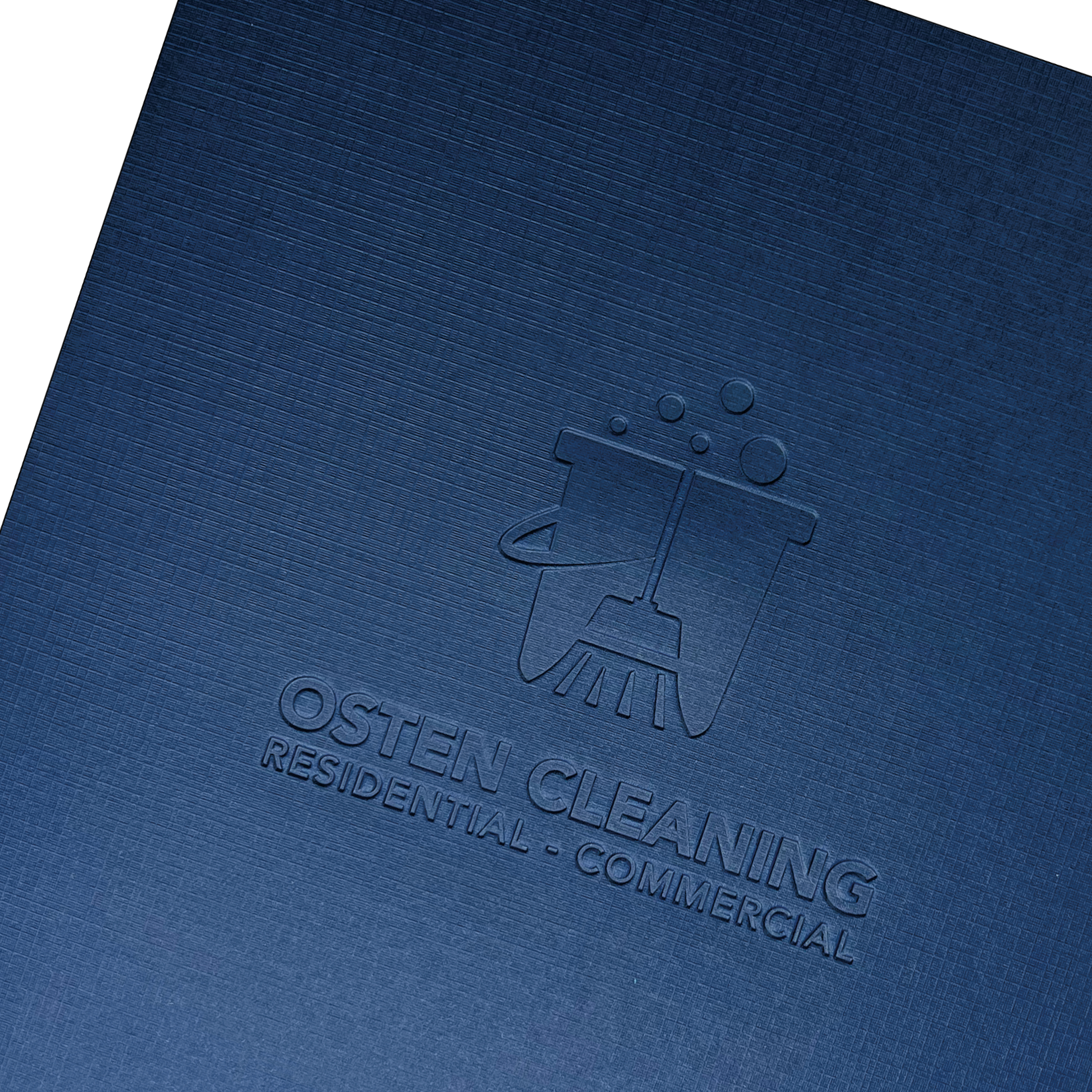 Blind Debossed Linen 2-Pocket Folder 3