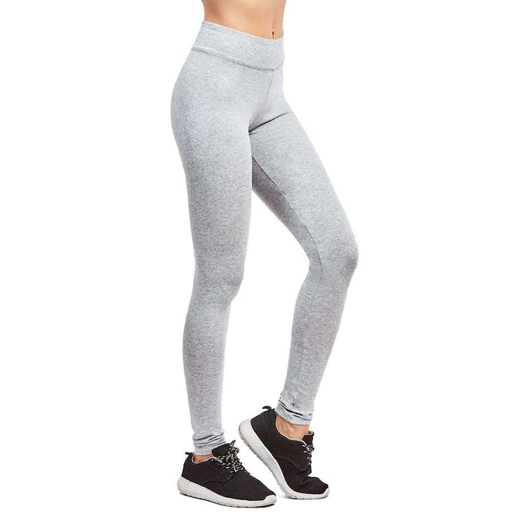 Women's Cotton Leggings - Large Heather Gray 2