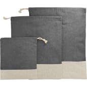 Split Recycled 3pc Travel Pouch Set 28