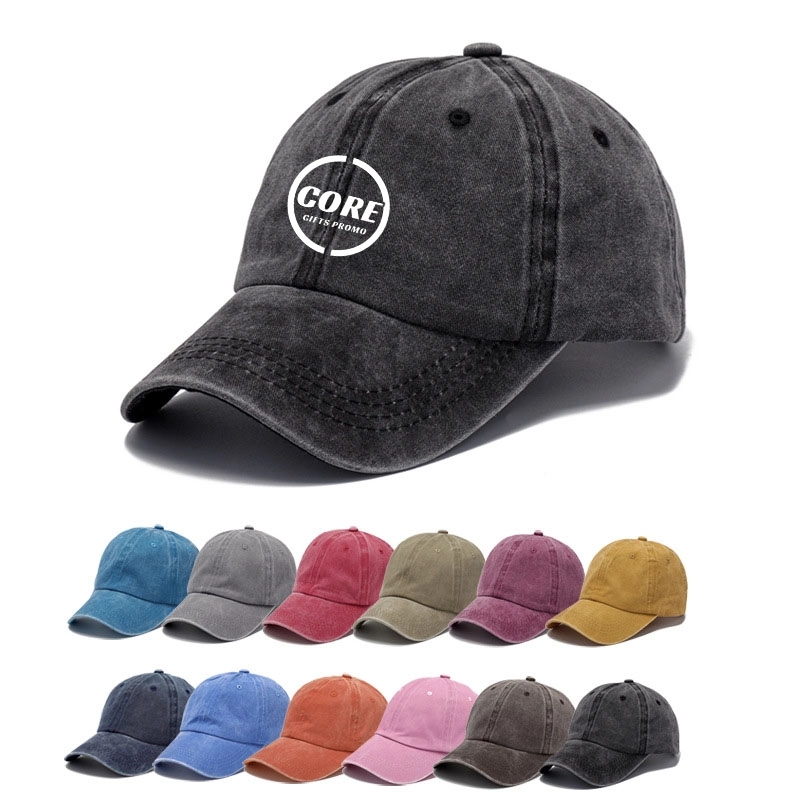 Washed Plain Baseball Cap 3