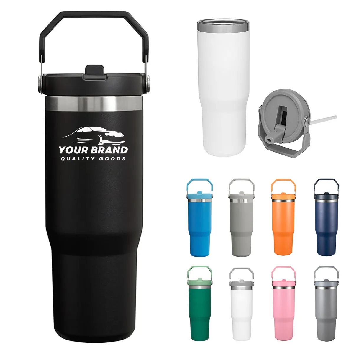 30/20oz. Portable Tumbler High-Capacity Glass Cup 1