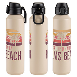 Nexus 27 oz Recycled Aluminum Bottle with Flip-Top Lid and Carabiner 82