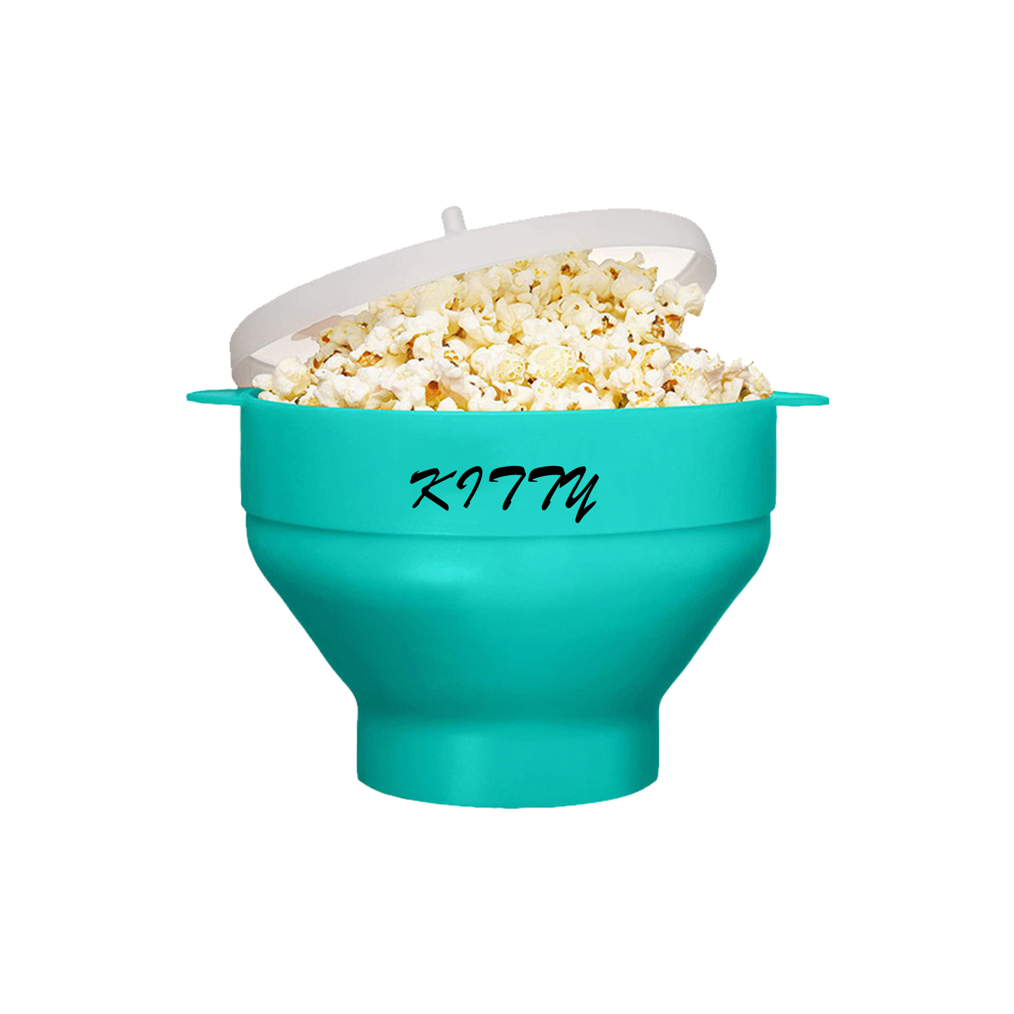 Collapsible microwave-safe silicone popcorn bucket 6