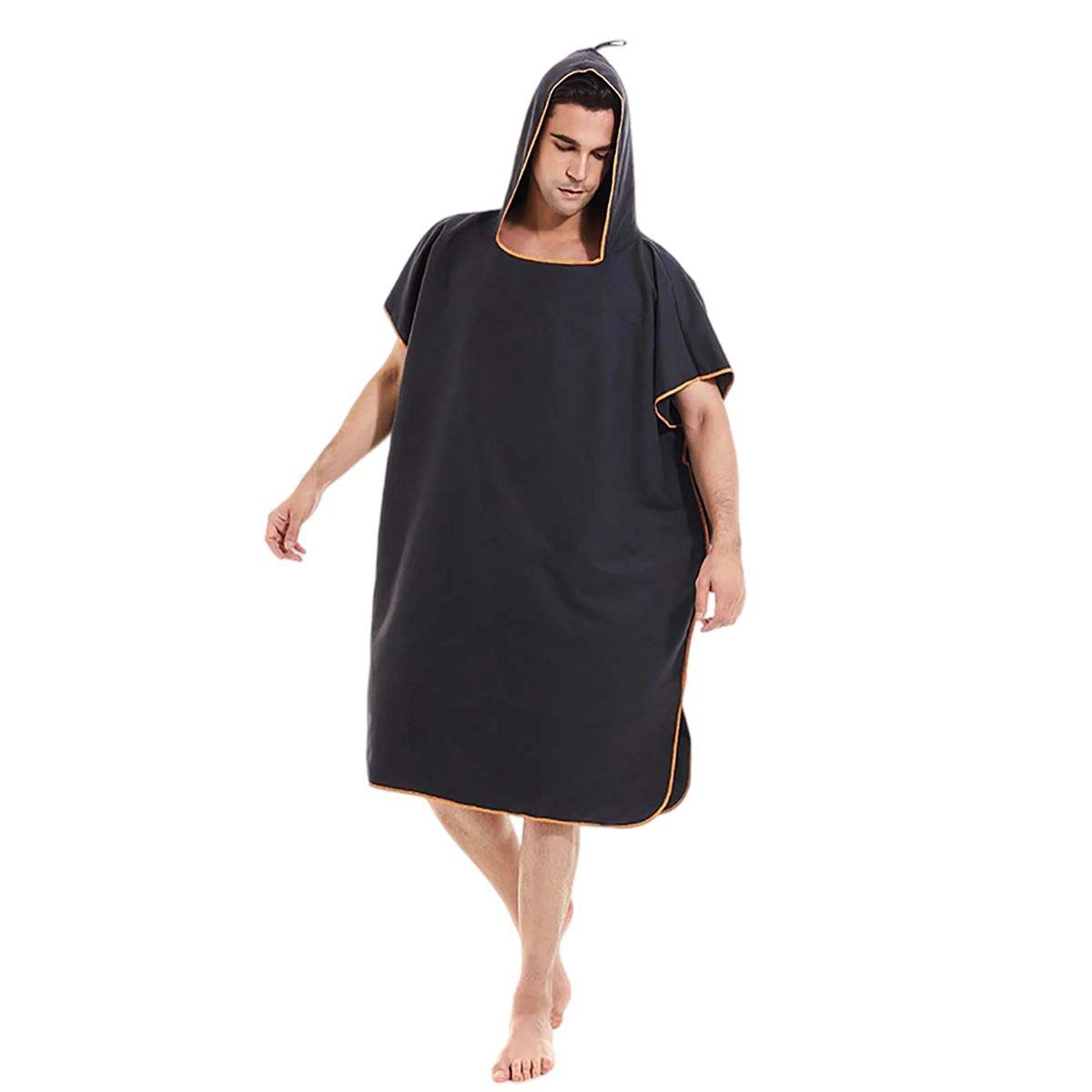 Solid Color Adult Poncho with Snap Button 6