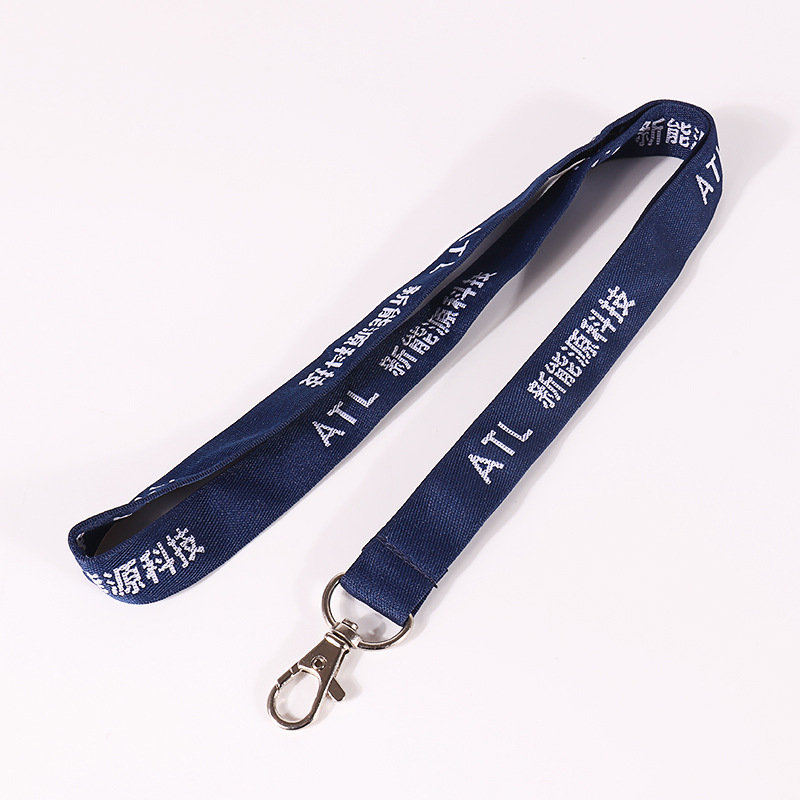 Polyester Lanyard with embroidery 3/4'' w 2