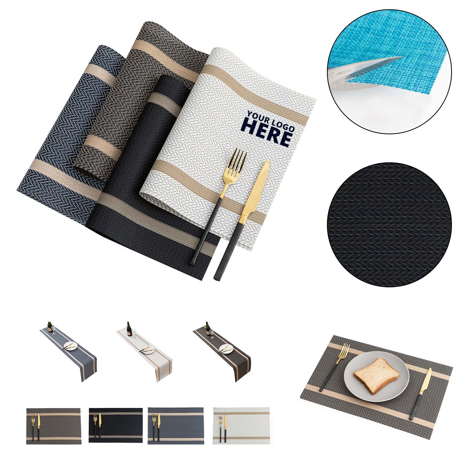 Durable PVC Washable Place Mat For Dining 2