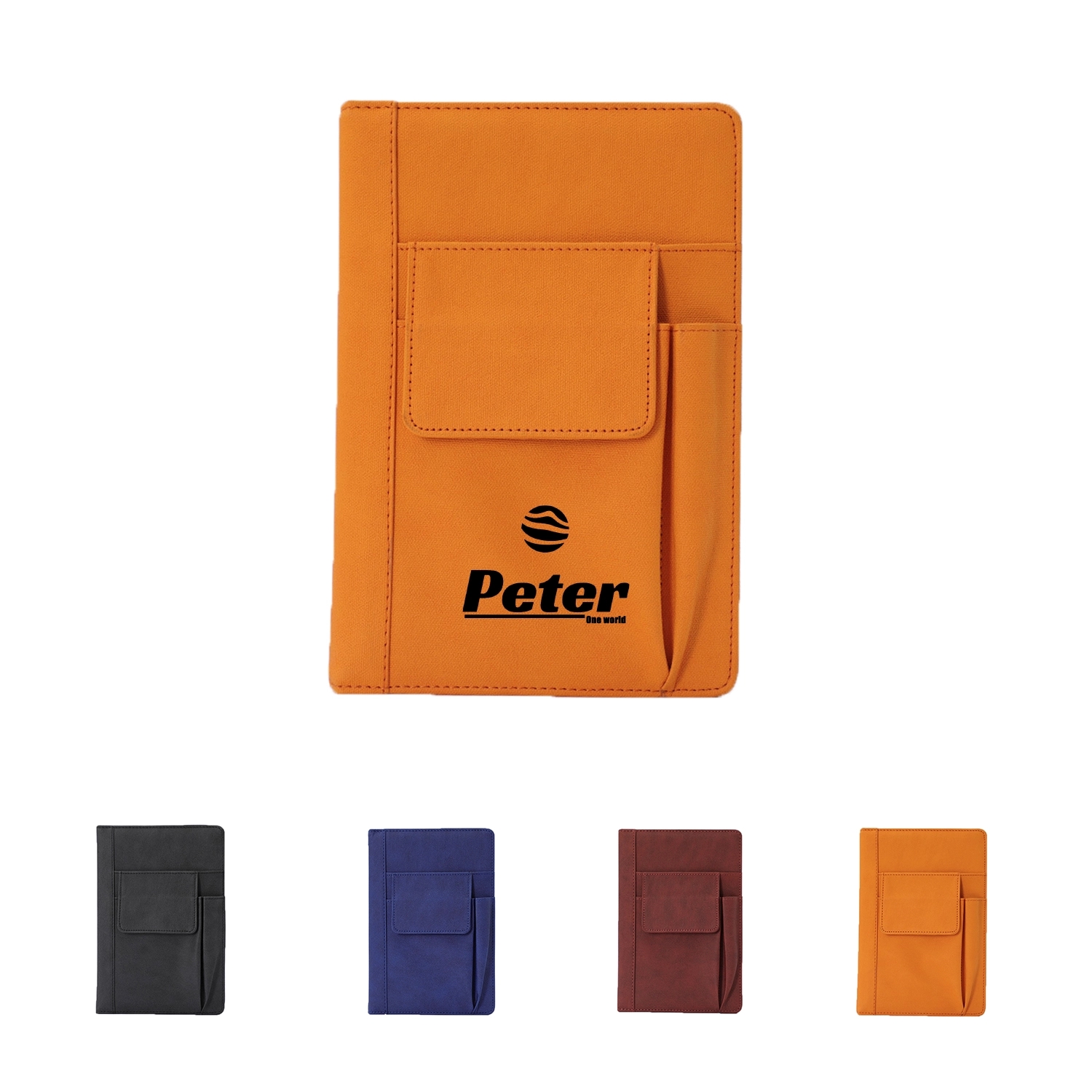 Multi-Pocket Pu Leather Notebook 1