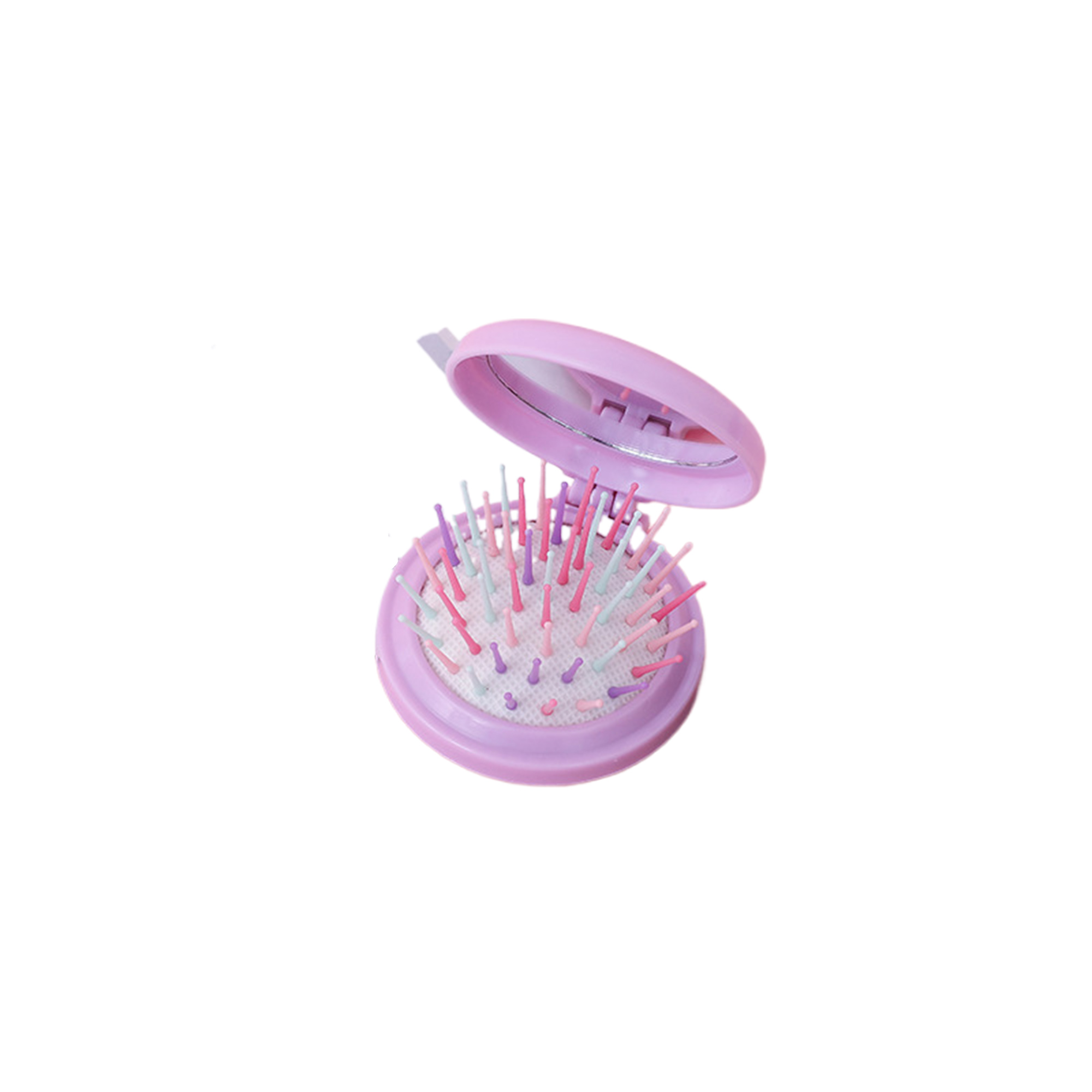 MOQ100 Compact Folding Hair Comb with Built-in Mirror 12