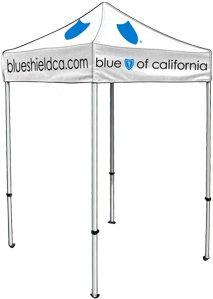 5' x 5' White Tent With Logo 2