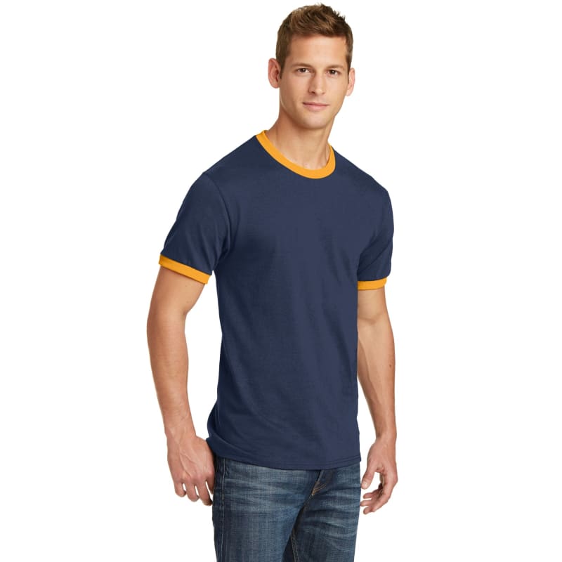 Port & Company Core Cotton Ringer Tee. 1