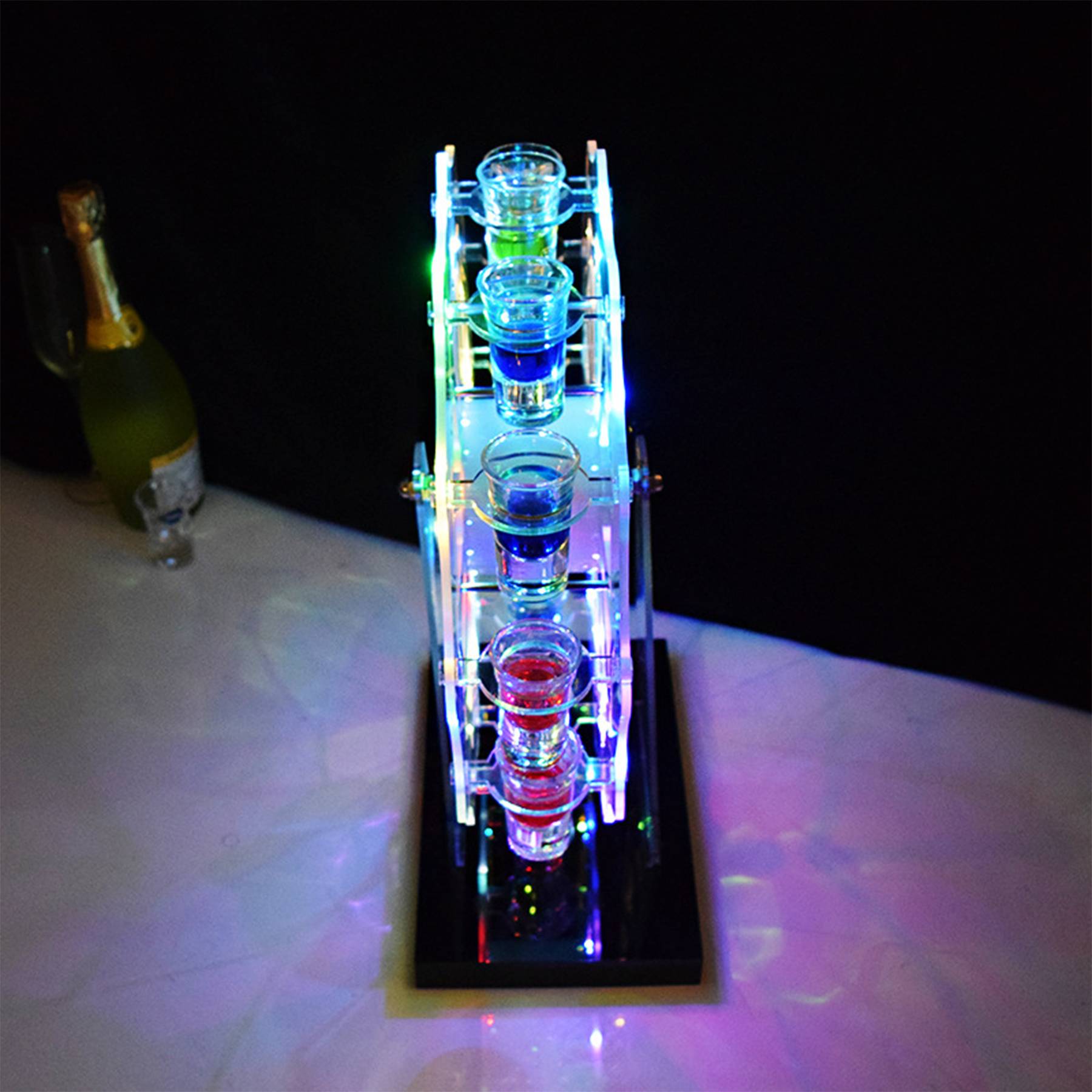 Acrylic LED Ferris Wheel Cup Holder Glow Contains Glass 6