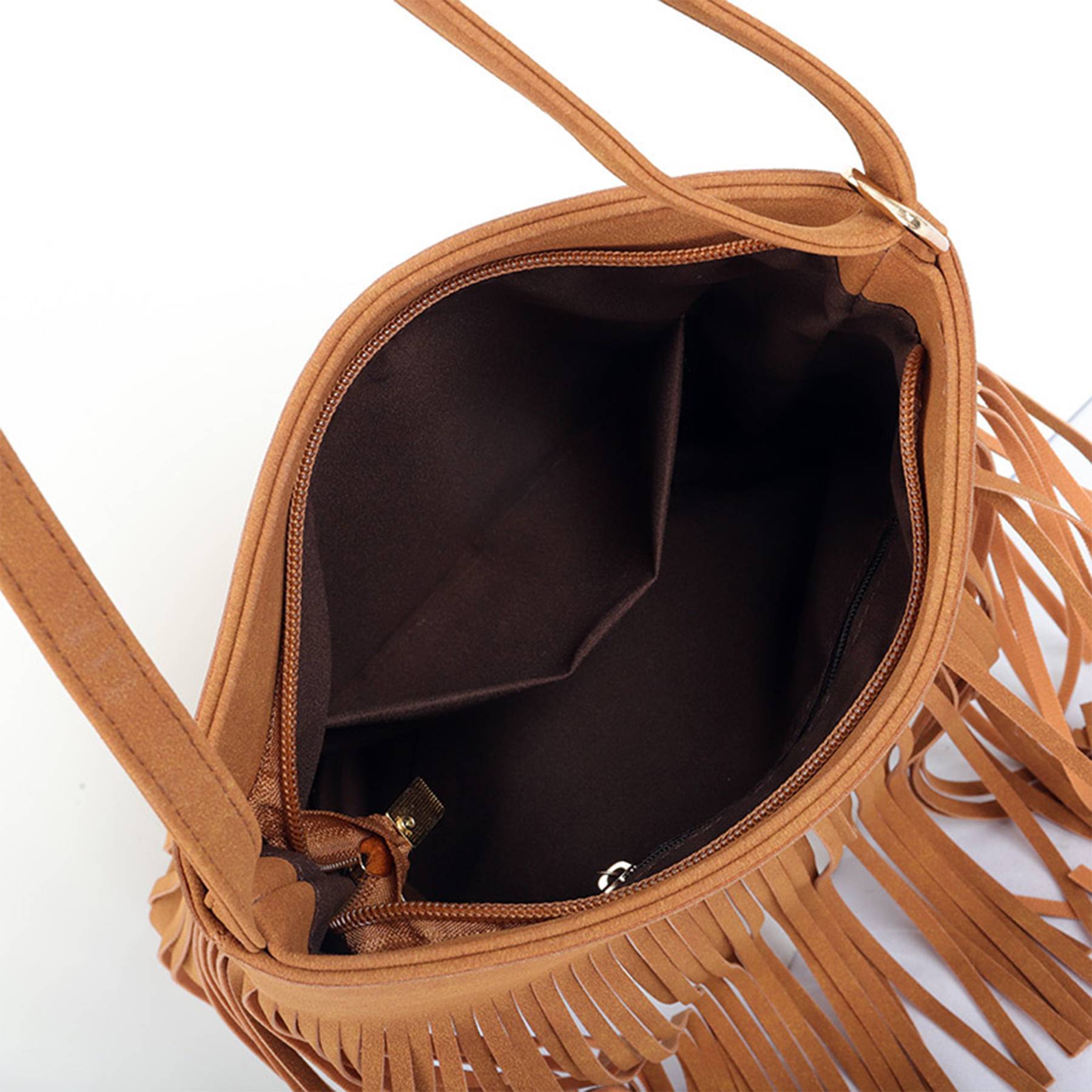 PU leather Fringe Hobo Tassel crossbody bag for Women 7