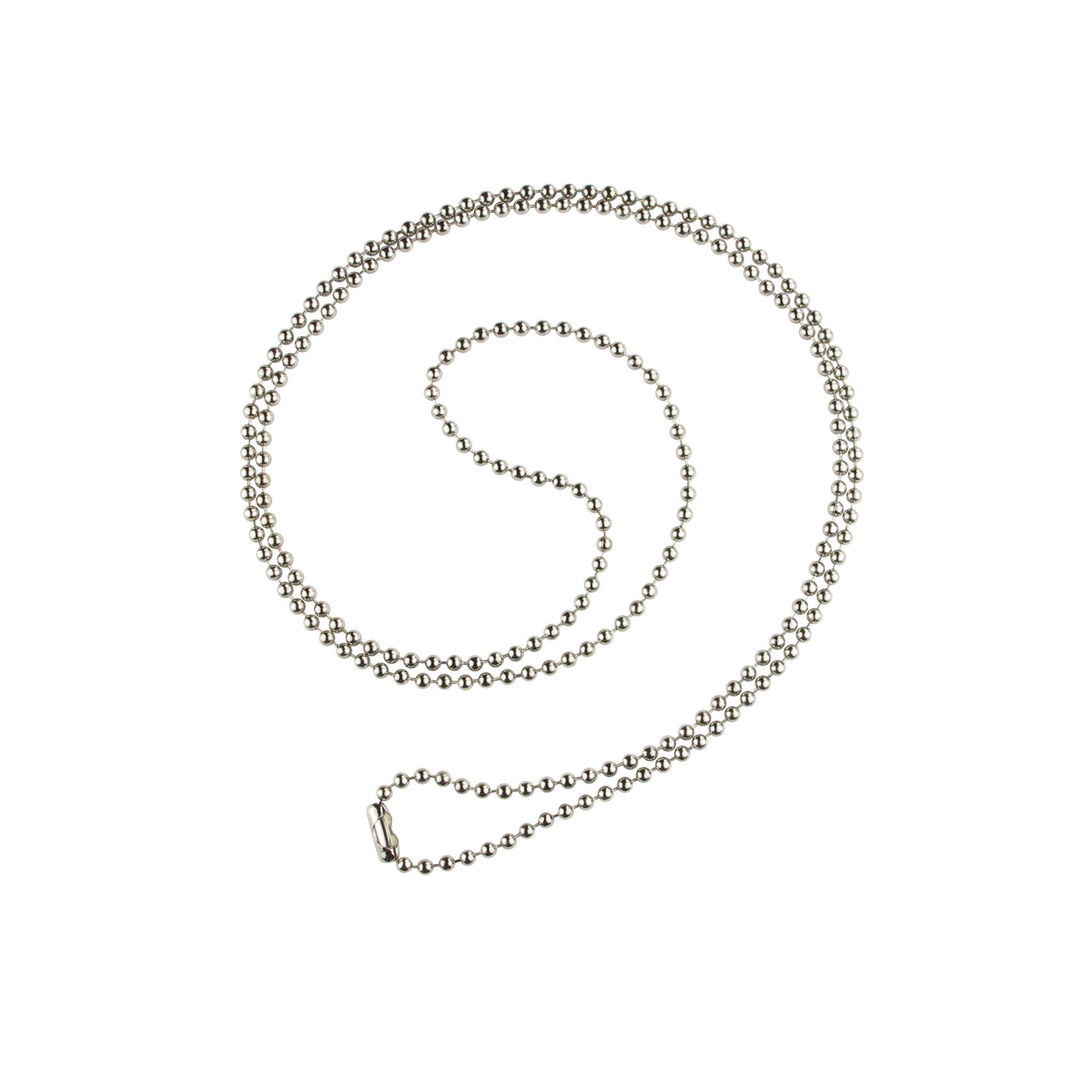 Nickel-Plated Steel Beaded Neck Chain 1