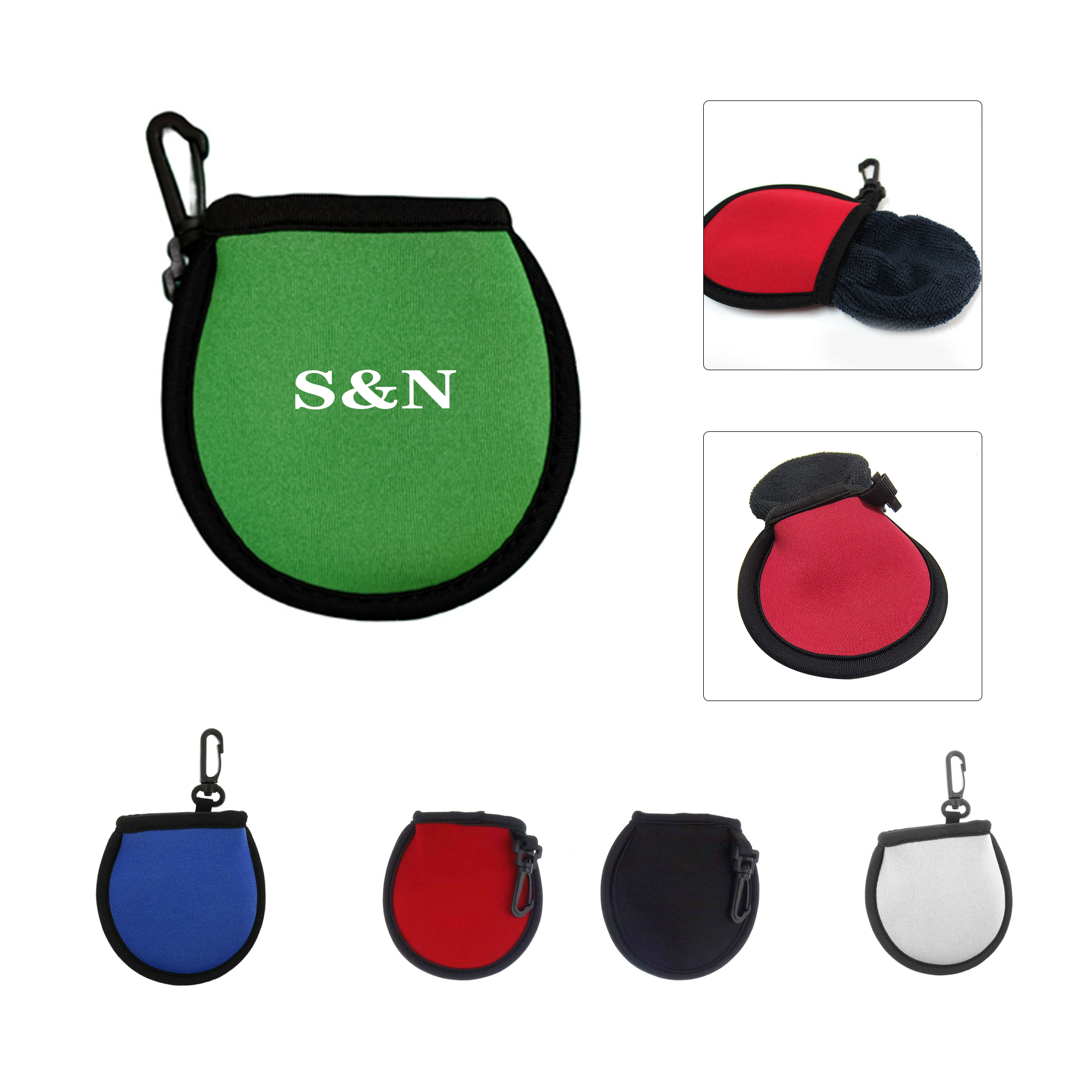 Neoprene Golf Ball Cleaning Pouch 7