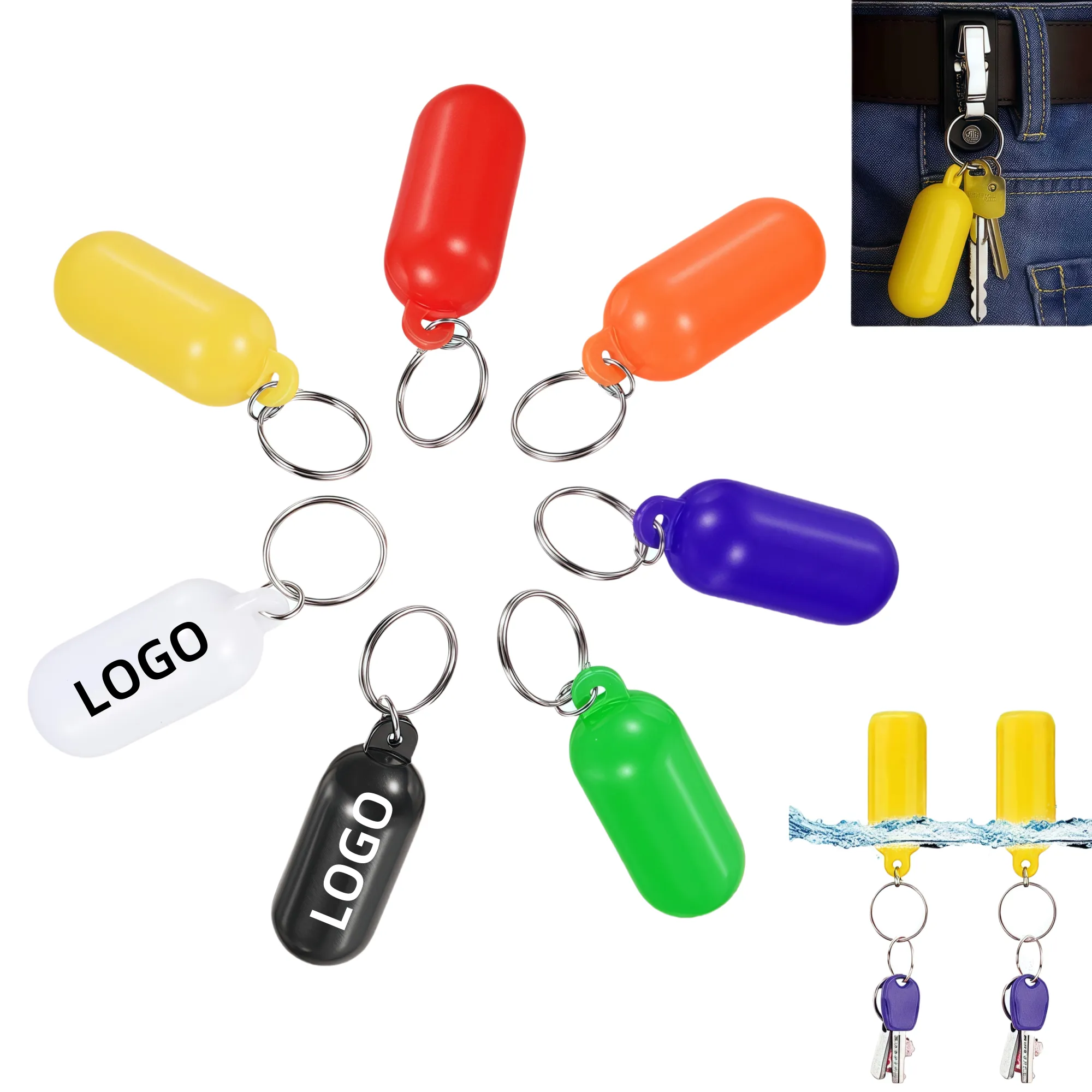 Floating Keychain Marine Sailing Key Chain Buoyant Keyrings 3
