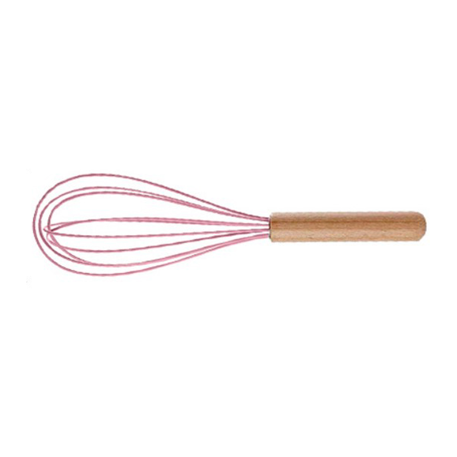 Silicone Whisk with Wooden Handle, Optional Cooking Utensil Set 4