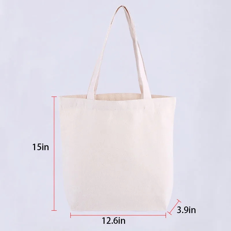 Digital Printing Reusable Canvas Bag, custom tote bag with logo imprint 4