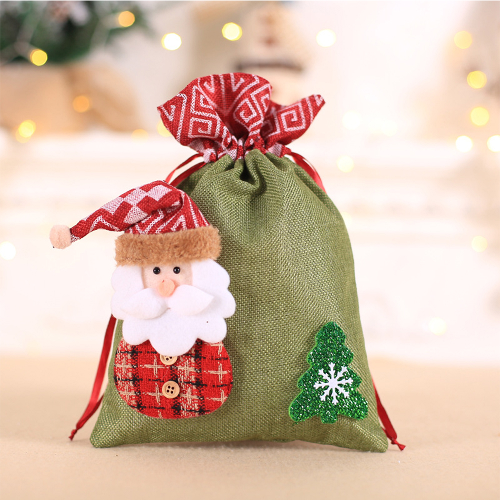 Christmas Drawstring Bag Candy Gift Bag 5