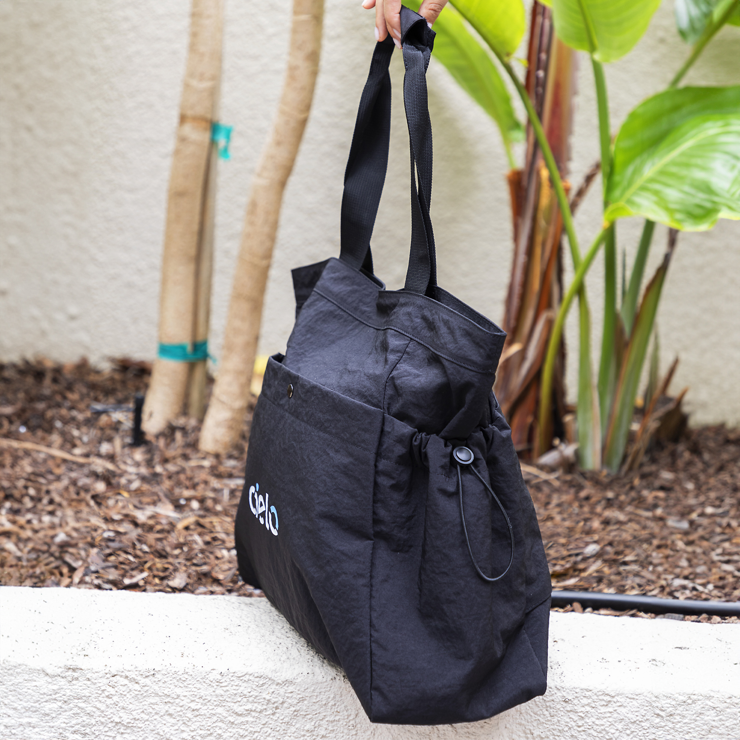 100% RPET wrinkled Nylon tote bag 1