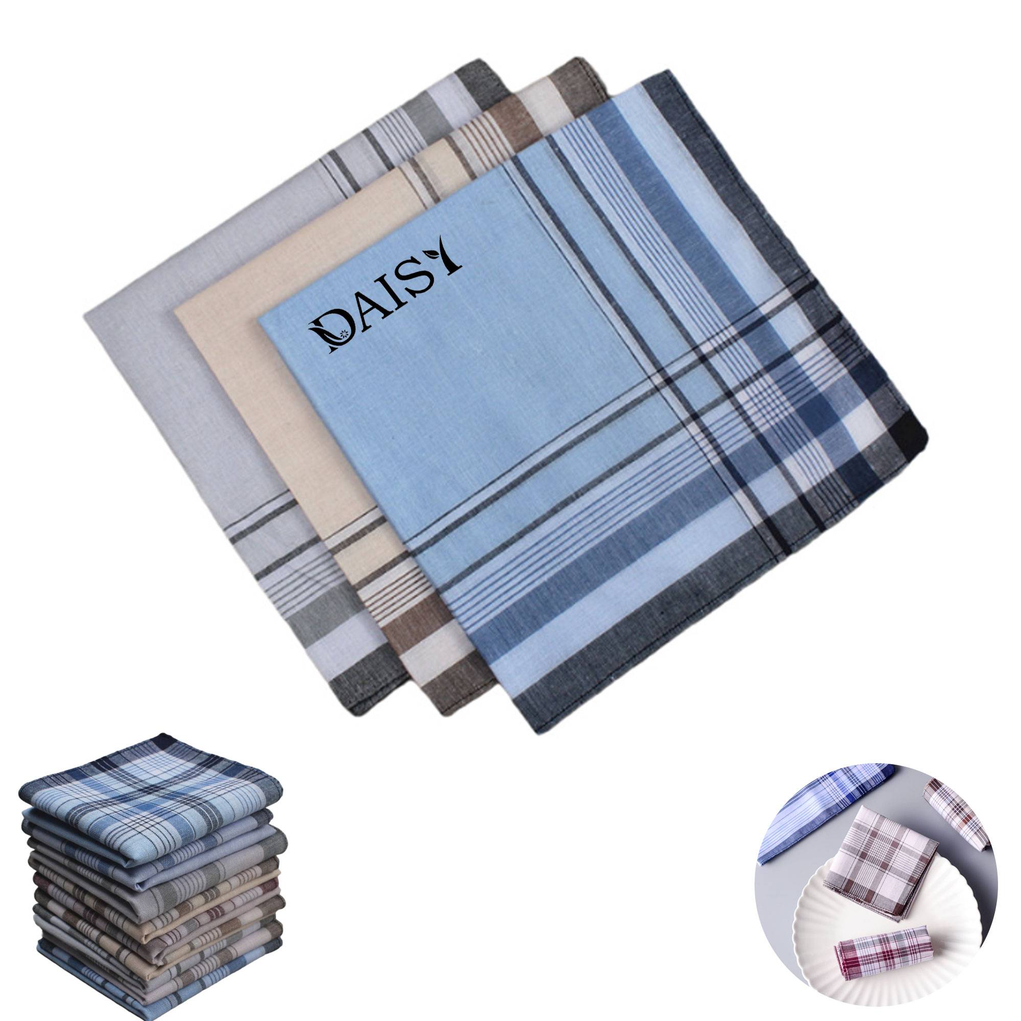9 Pack Mens Premium Handkerchiefs Cotton 1