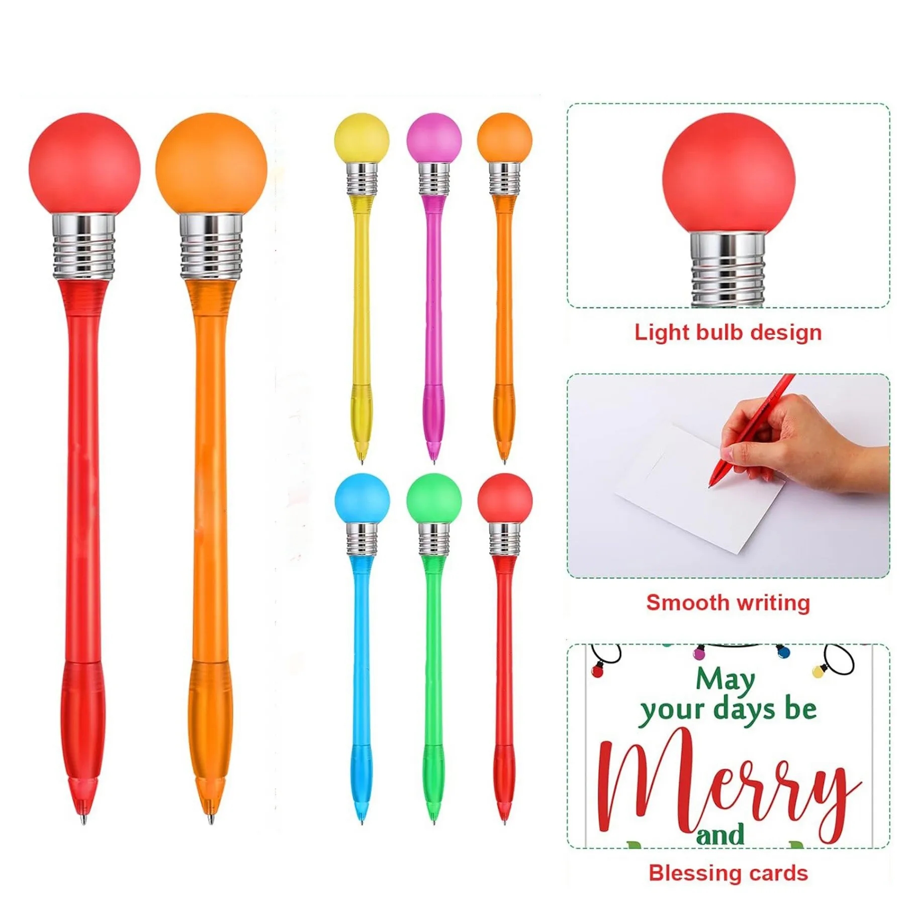 Light Up Bulb Plastic Ballpoint Pen 4
