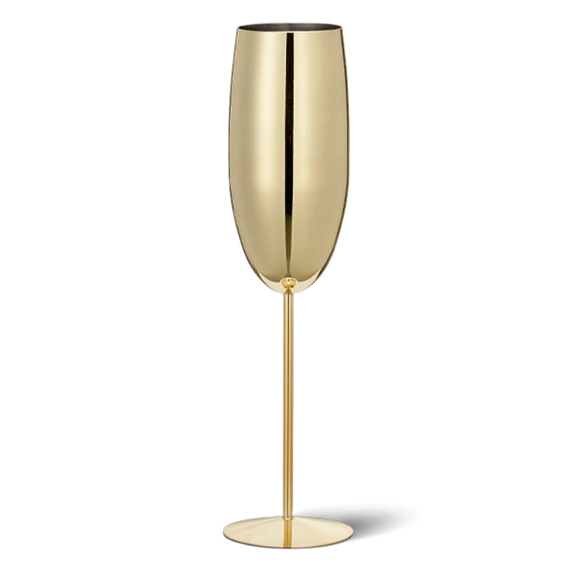8OZ Stainless Steel Champagne Glasses Metal Stemmed Flutes 4