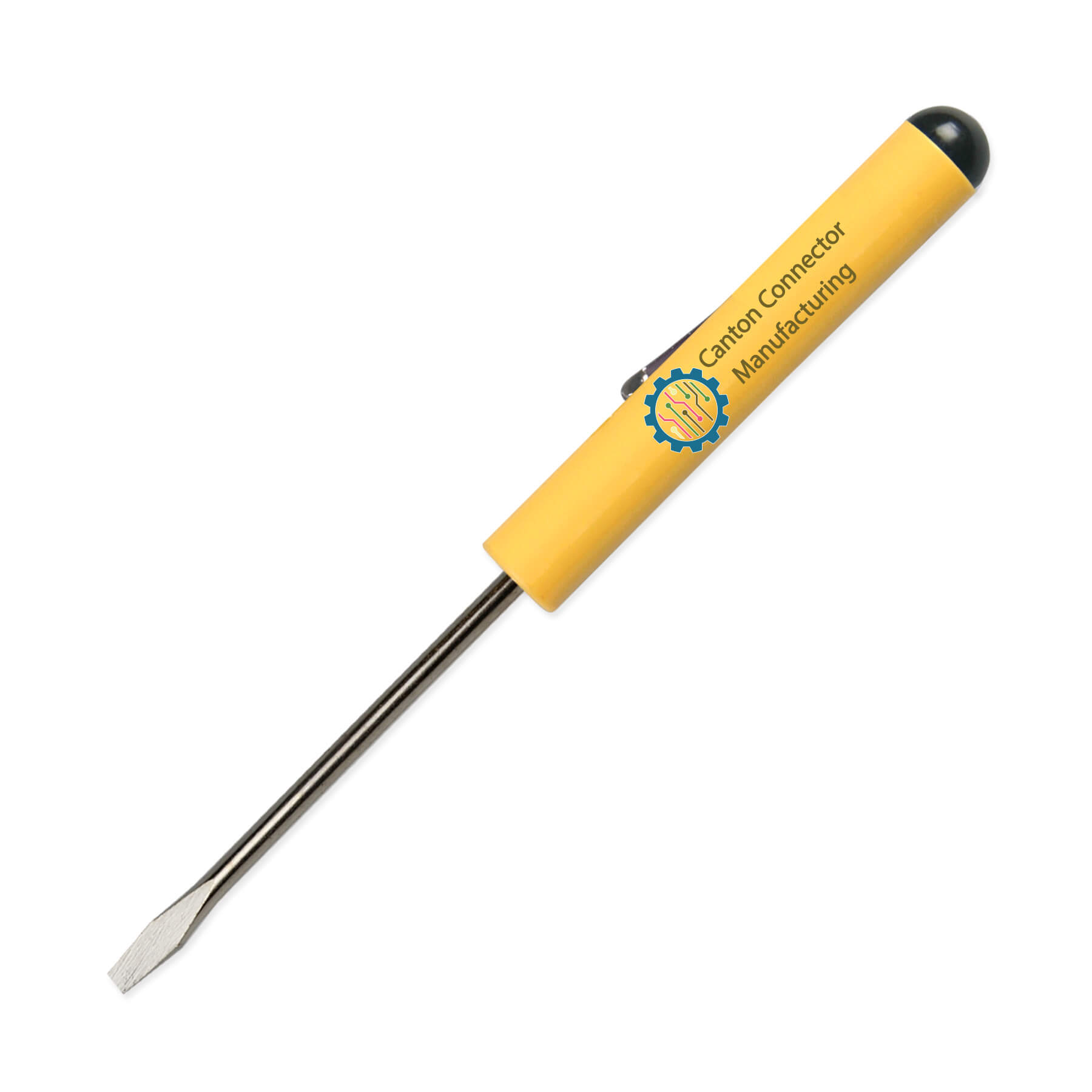 Pocket Screwdriver 1/8" Flat Tip Blade + Button Top 47