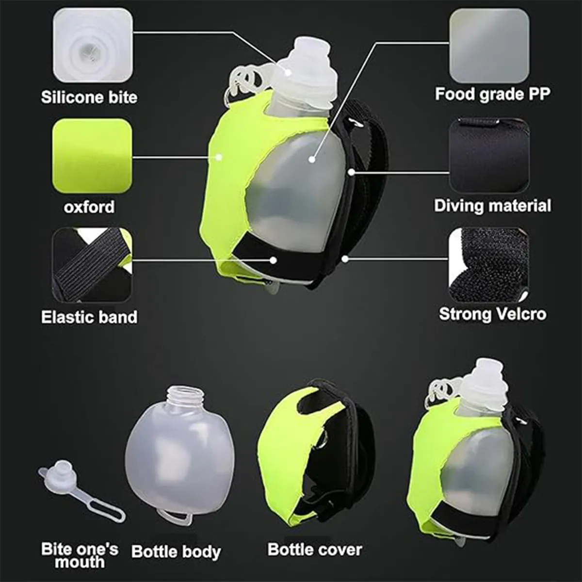 Leak Proof Adjustable Wearable Hands Free Water Bottle 1