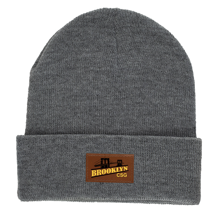 "TIBURON" Fashion and Performance Knit Cuffed Beanie with Patch 3