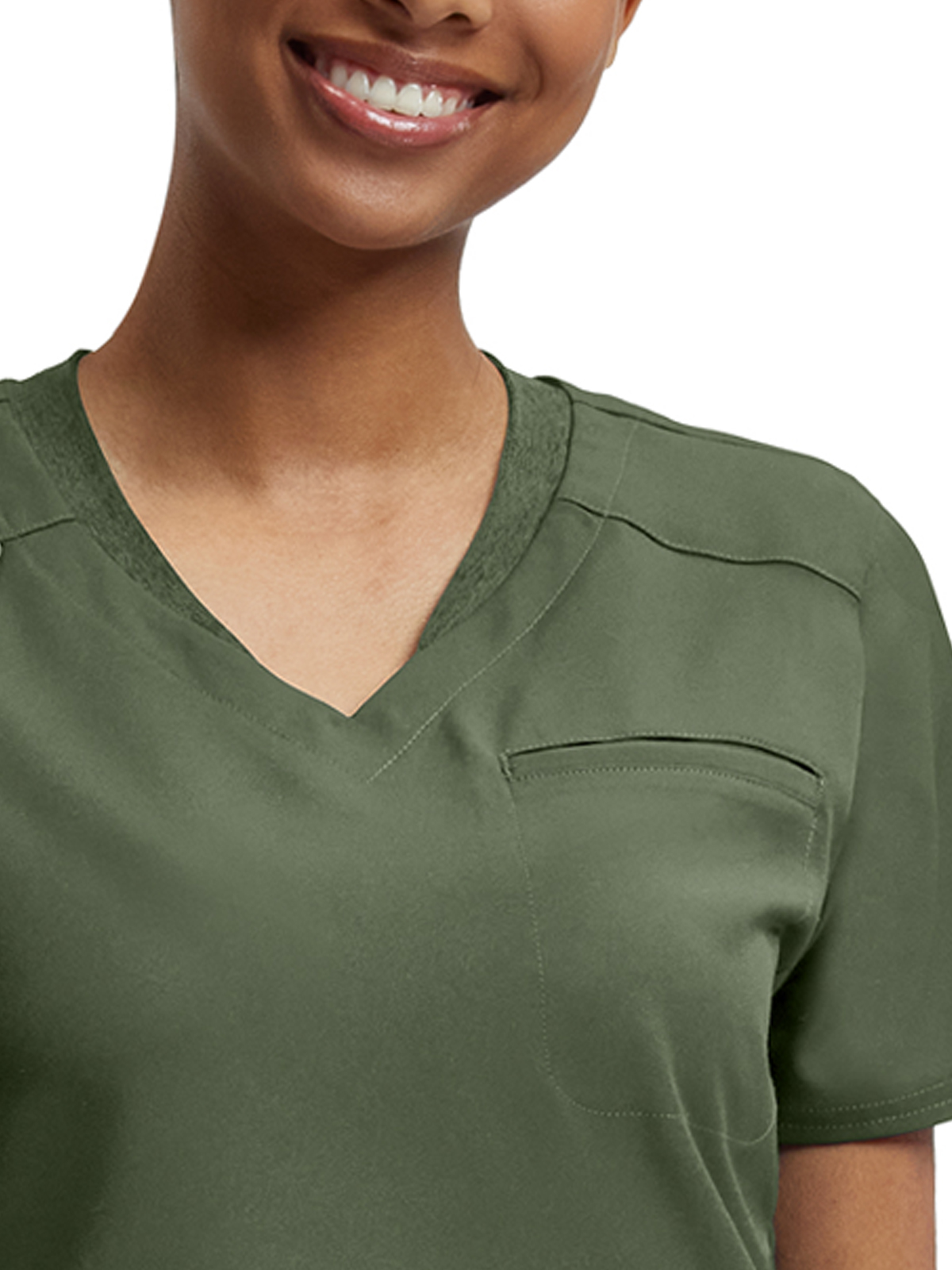White Cross - VIBE - Women's Two-Pocket Knit Collar V-Neck Top 24
