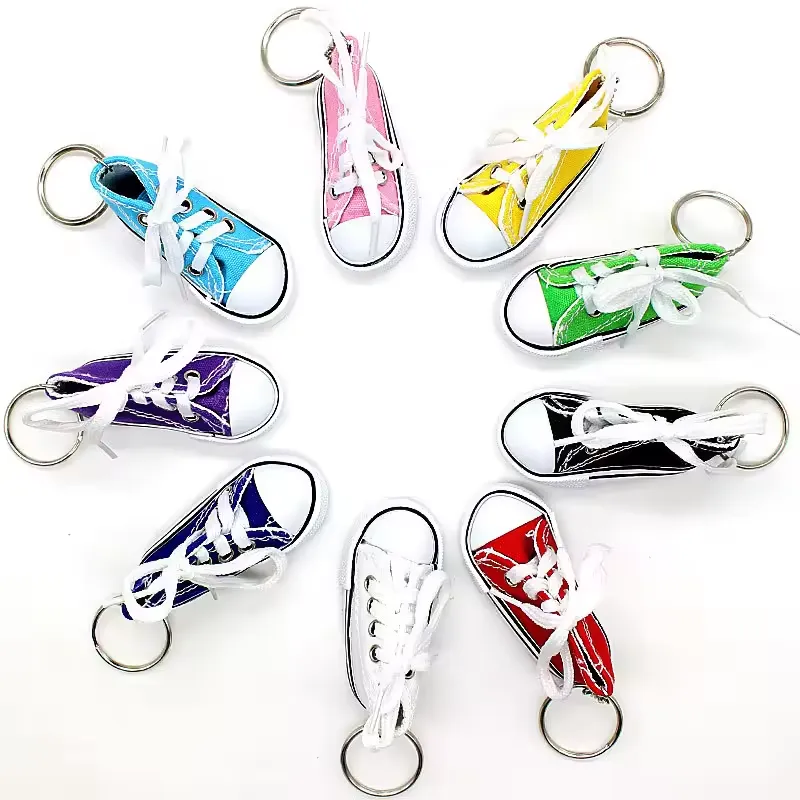 Mini Canvas Shoe Keychain 5