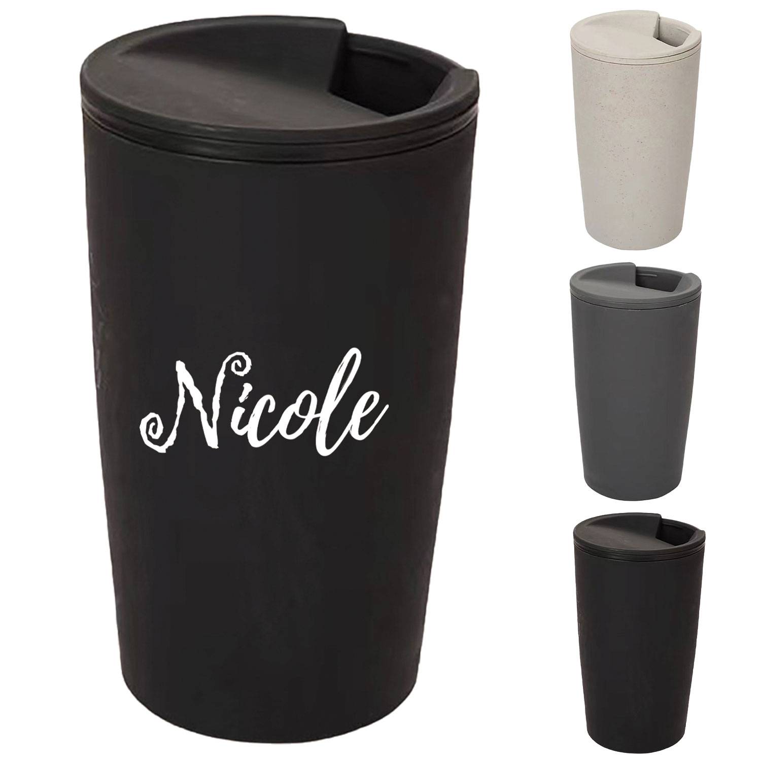 16oz BPA Free Plastic Coffee Cup w/ Lid 2
