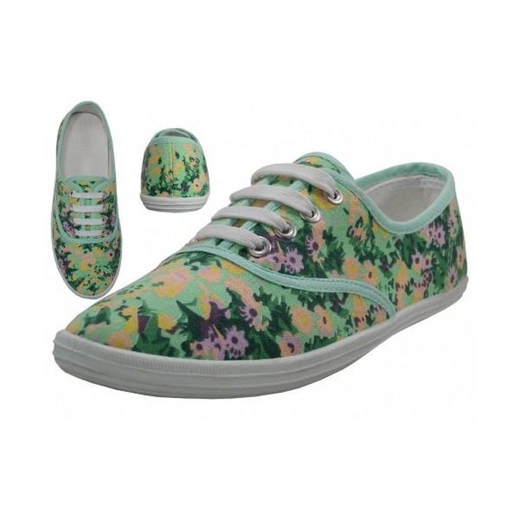 Women's Canvas Shoes - Flower Printed Sizes 6-11 2