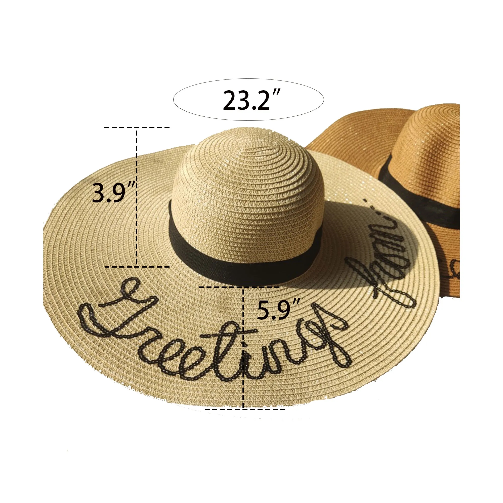 Natural Straw Fedora Hat 2